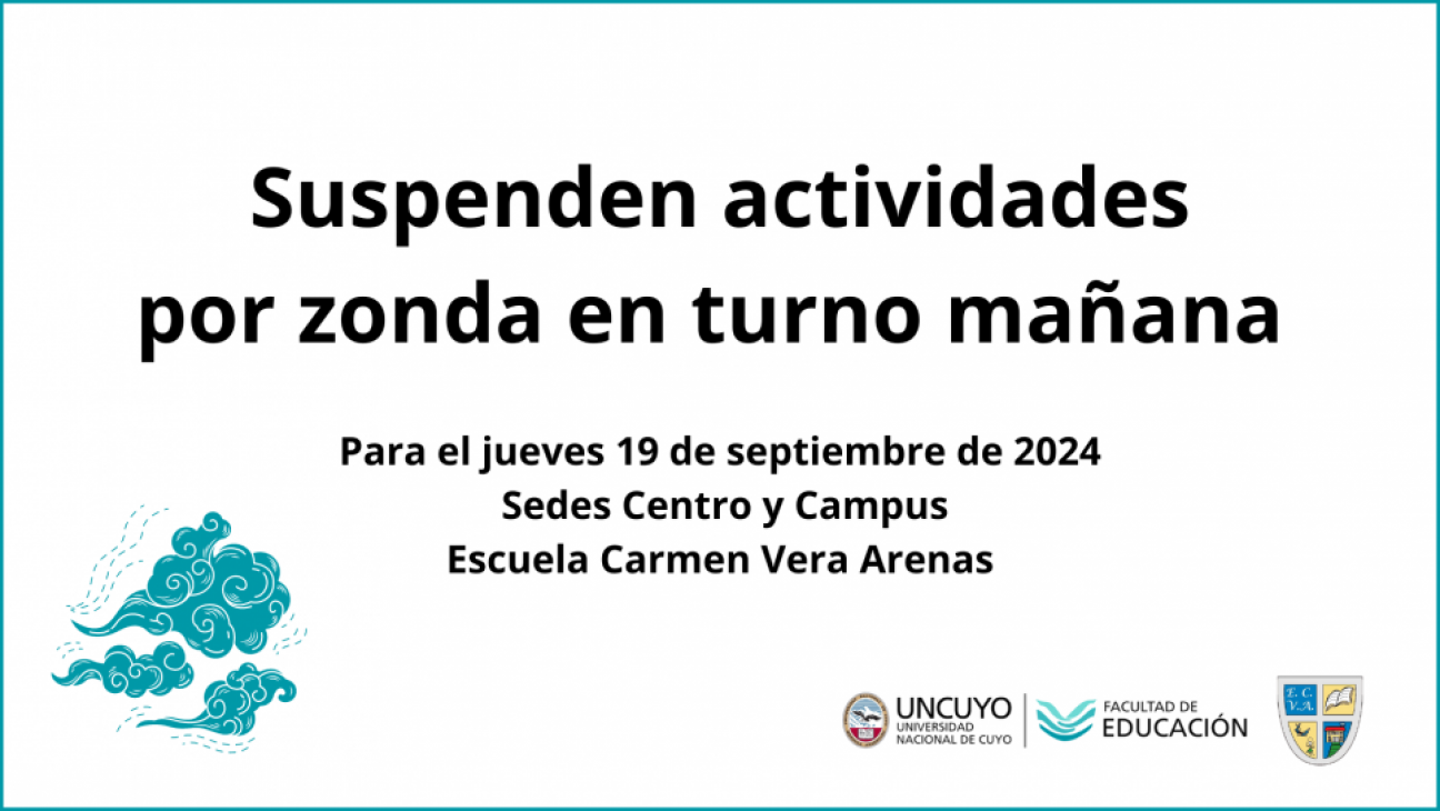 imagen Turno mañana del jueves 19 de septiembre: no habrá actividades por el viento zonda