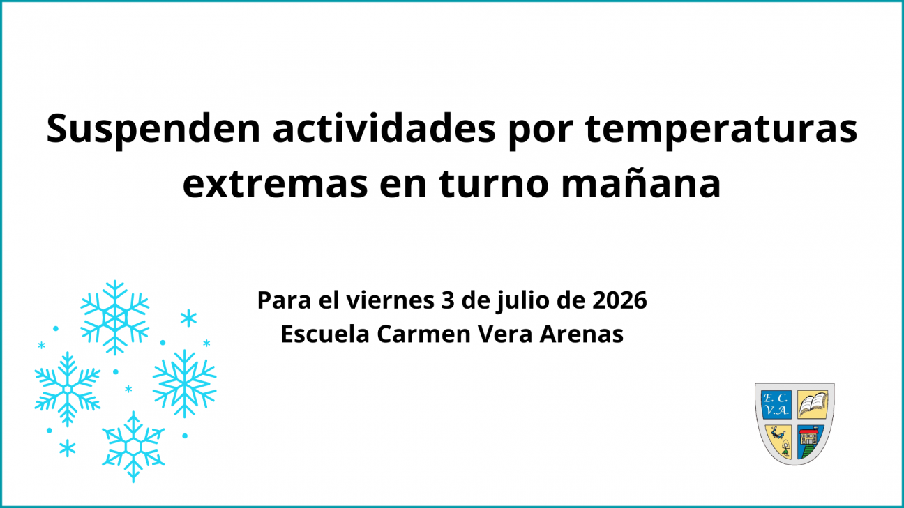 imagen Turno mañana del viernes 3 de julio: se suspenden actividades por temperaturas extremas