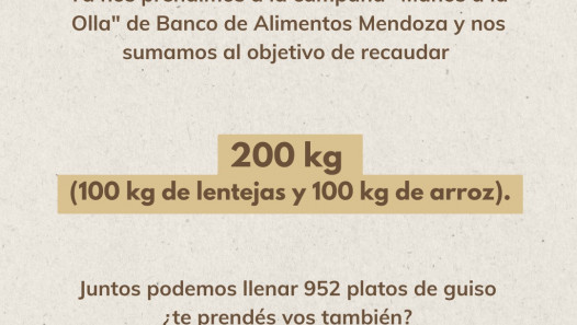 imagen La Escuela colaborará con el Banco de Alimentos de Mendoza