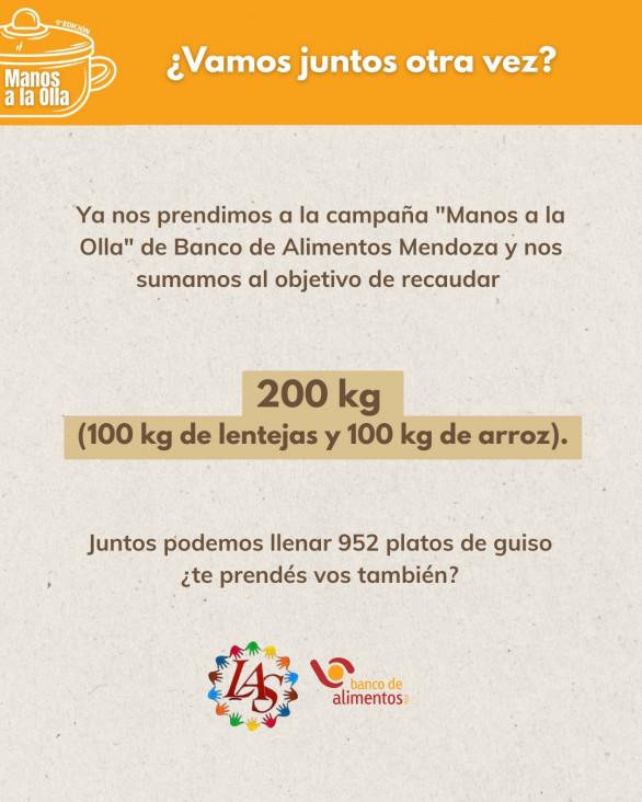 imagen La Escuela colaborará con el Banco de Alimentos de Mendoza