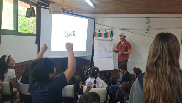 imagen Chanti ofreció un taller de historietas en la Escuela Carmen Vera Arenas