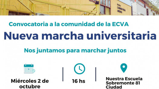 imagen Nueva marcha universitaria: así participará la comunidad de la Escuela el 2 de octubre