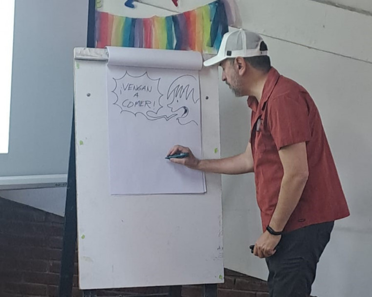 imagen Chanti ofreció un taller de historietas en la Escuela Carmen Vera Arenas