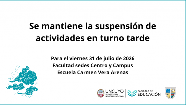 imagen Turno tarde viernes 31 de julio: no habrá actividades por el viento zonda